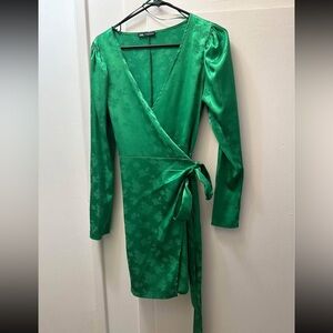 Zara Vibrant Green Long Sleeve Dress